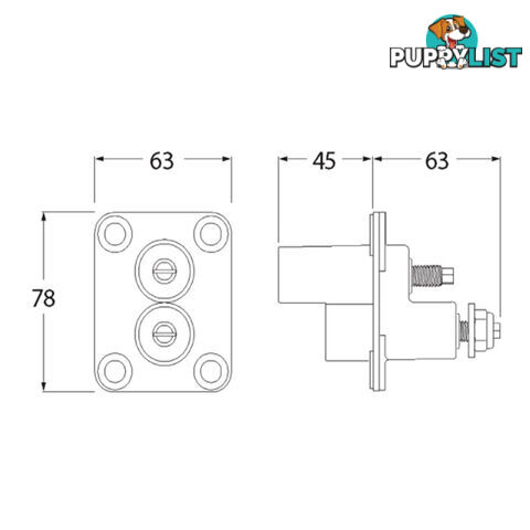 Hella Jump Start Terminal H/Duty High Impact ABS Plastic High Capacity Terminals SKU - E75-HM7546J