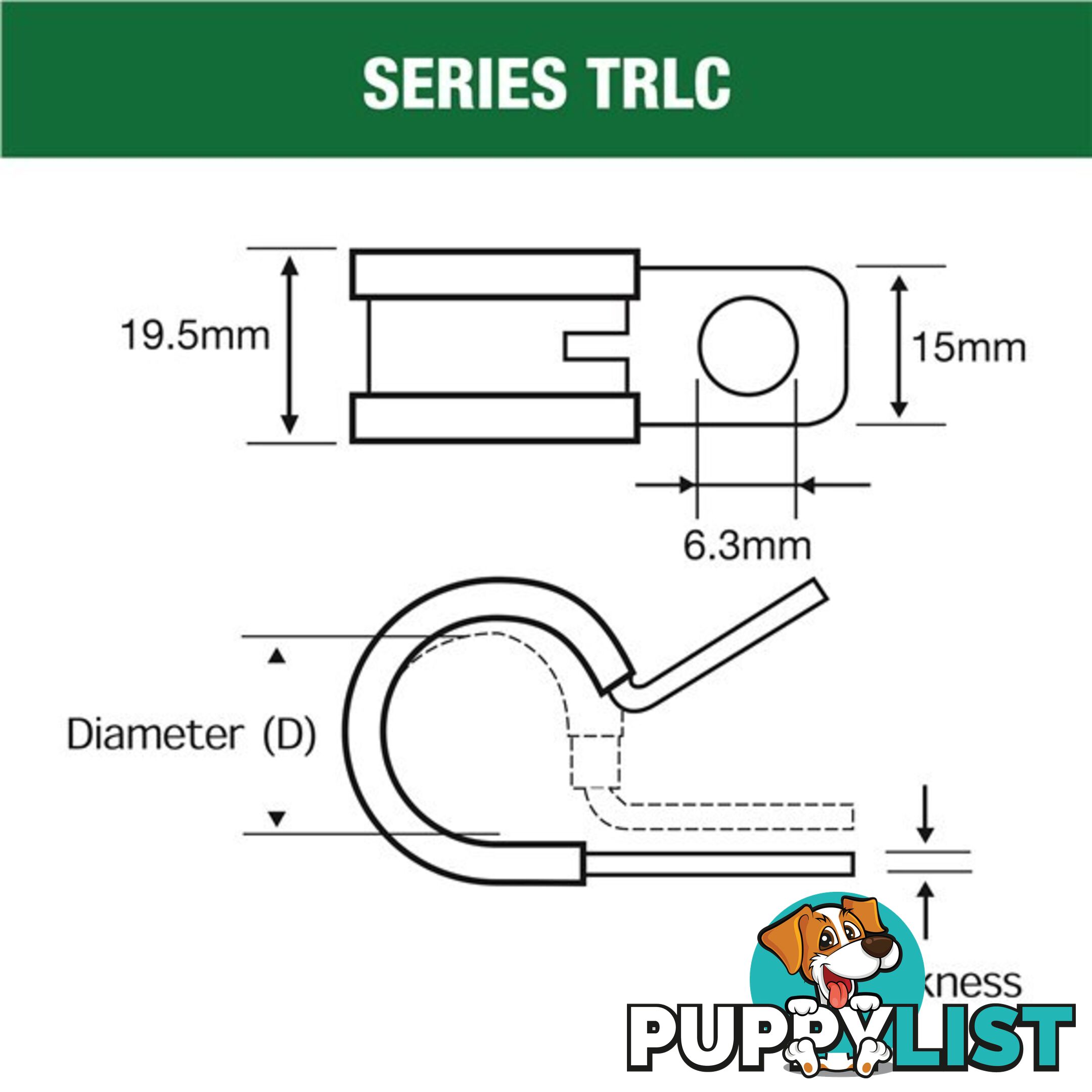 Tridon Rubber Lined Hose Clamp 54mm Zinc Plated 10 pk SKU - TRLC54P