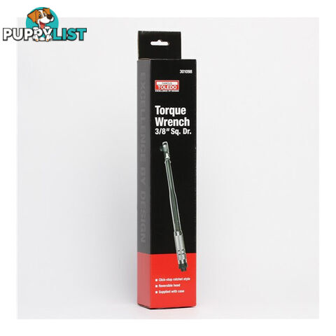 Toledo Torque Wrench 3/8 " Sq Dr Reversible 24 Tooth Ratchet Head SKU - 301098