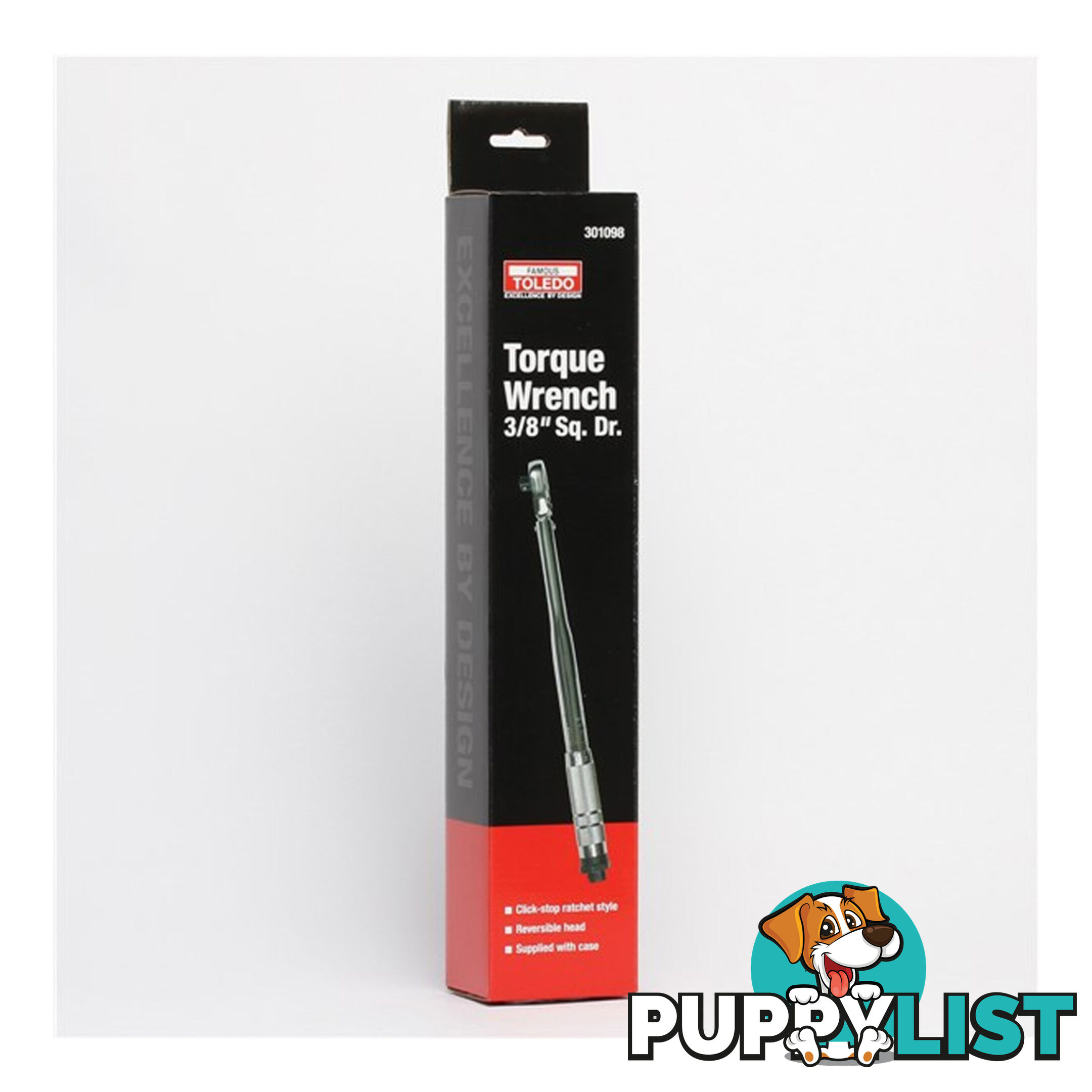 Toledo Torque Wrench 3/8 " Sq Dr Reversible 24 Tooth Ratchet Head SKU - 301098