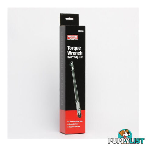 Toledo Torque Wrench 3/8 " Sq Dr Reversible 24 Tooth Ratchet Head SKU - 301098