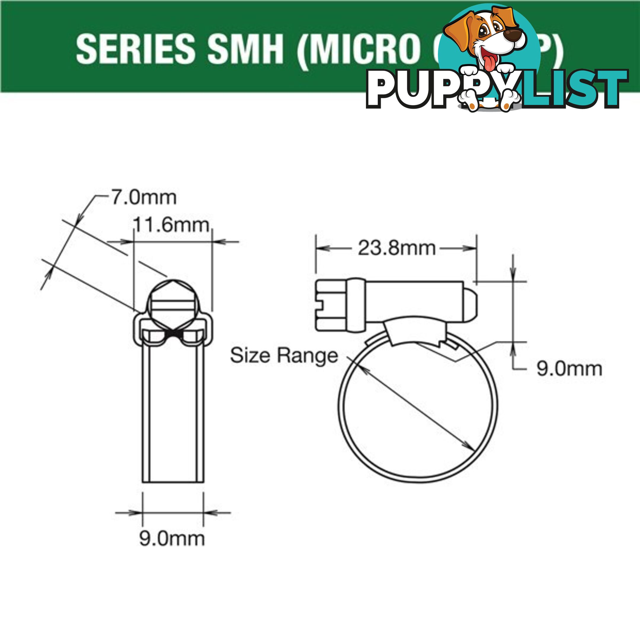 Tridon Regular Hose Clamp 18mm â 32mm Solid Band Part Stainless 10pk SKU - SHS012P