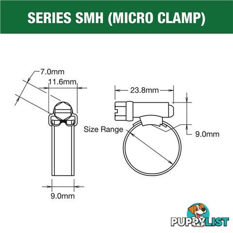 Tridon Regular Hose Clamp 18mm â 32mm Solid Band Part Stainless 10pk SKU - SHS012P