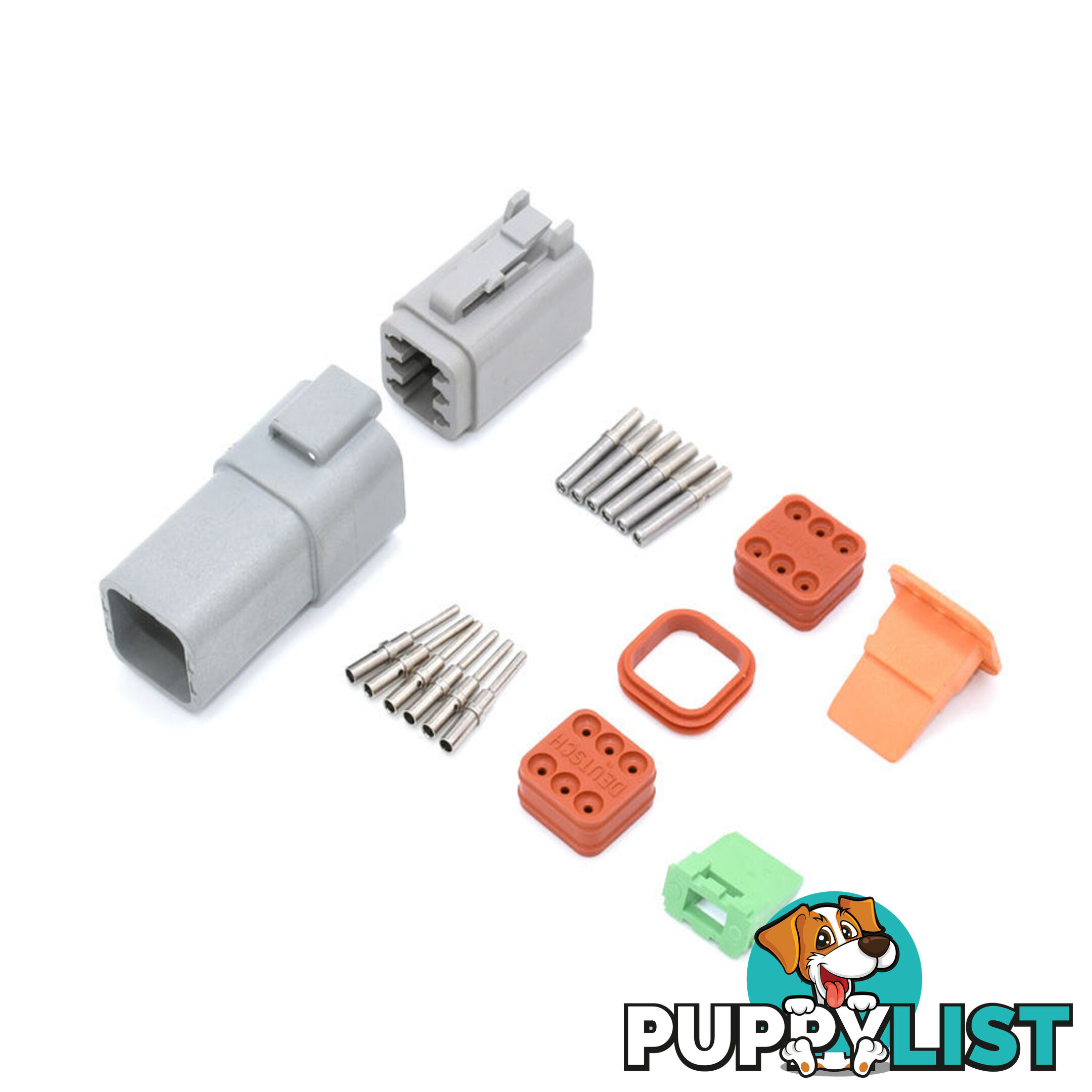 Deutsch DT 6-Way 6 Pin Electrical Connector Waterproof Plug Kit SKU - BB-Deutsch6Pin