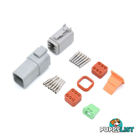 Deutsch DT 6-Way 6 Pin Electrical Connector Waterproof Plug Kit SKU - BB-Deutsch6Pin