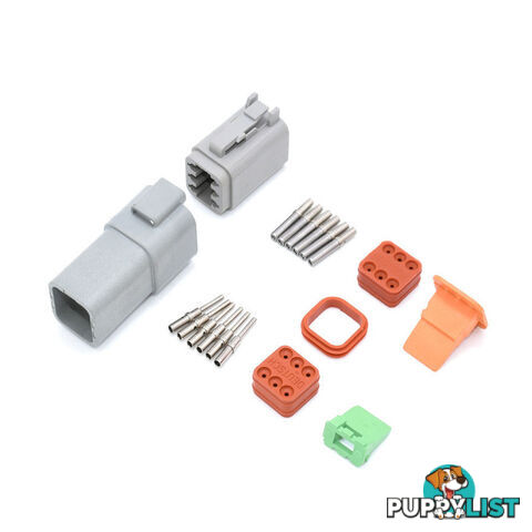 Deutsch DT 6-Way 6 Pin Electrical Connector Waterproof Plug Kit SKU - BB-Deutsch6Pin