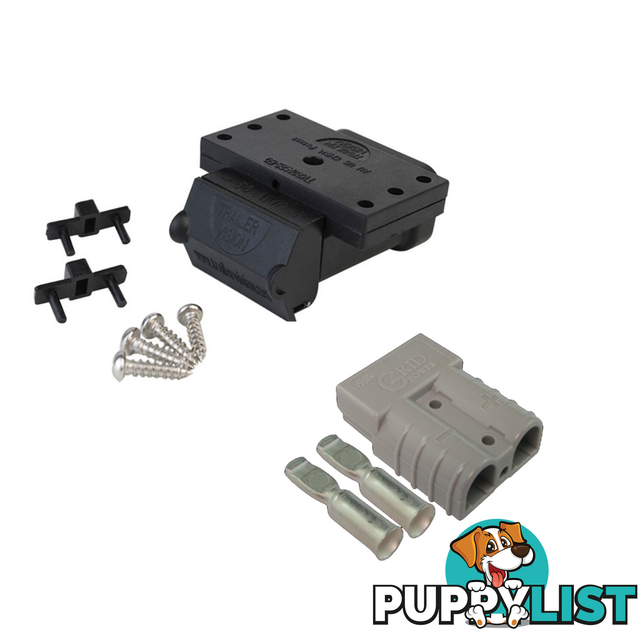 50a Anderson Plug External Mount + Lead Side Cover with 2 x 50a Anderson Plugs Inc SKU - TV-201426-50_TVN-328993-50