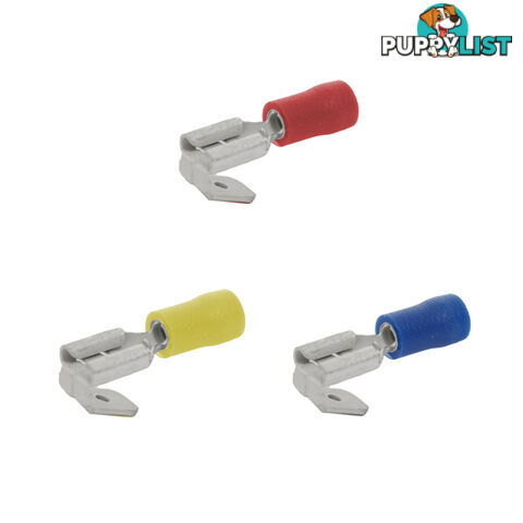 Blue Bar R/B/Y Piggy Back 6.3mm Blade Terminal, Wire Size 0.5-6.0mm 10pk SKU - DC-13936, DC-13937, DC-13938