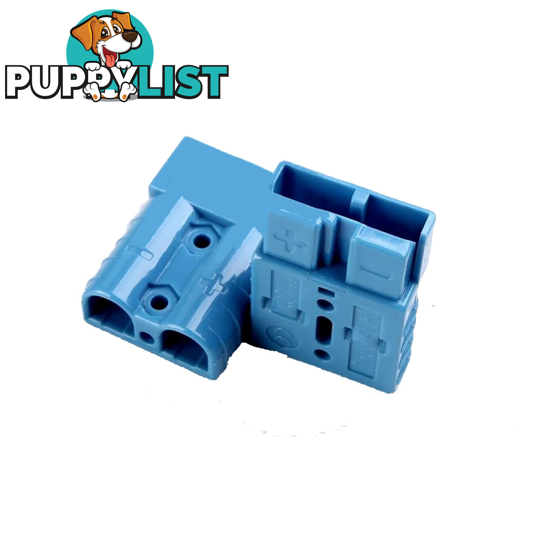 50 amp Anderson Style Plugs (Pair) Blue inc Terminals SKU - 10042-pair