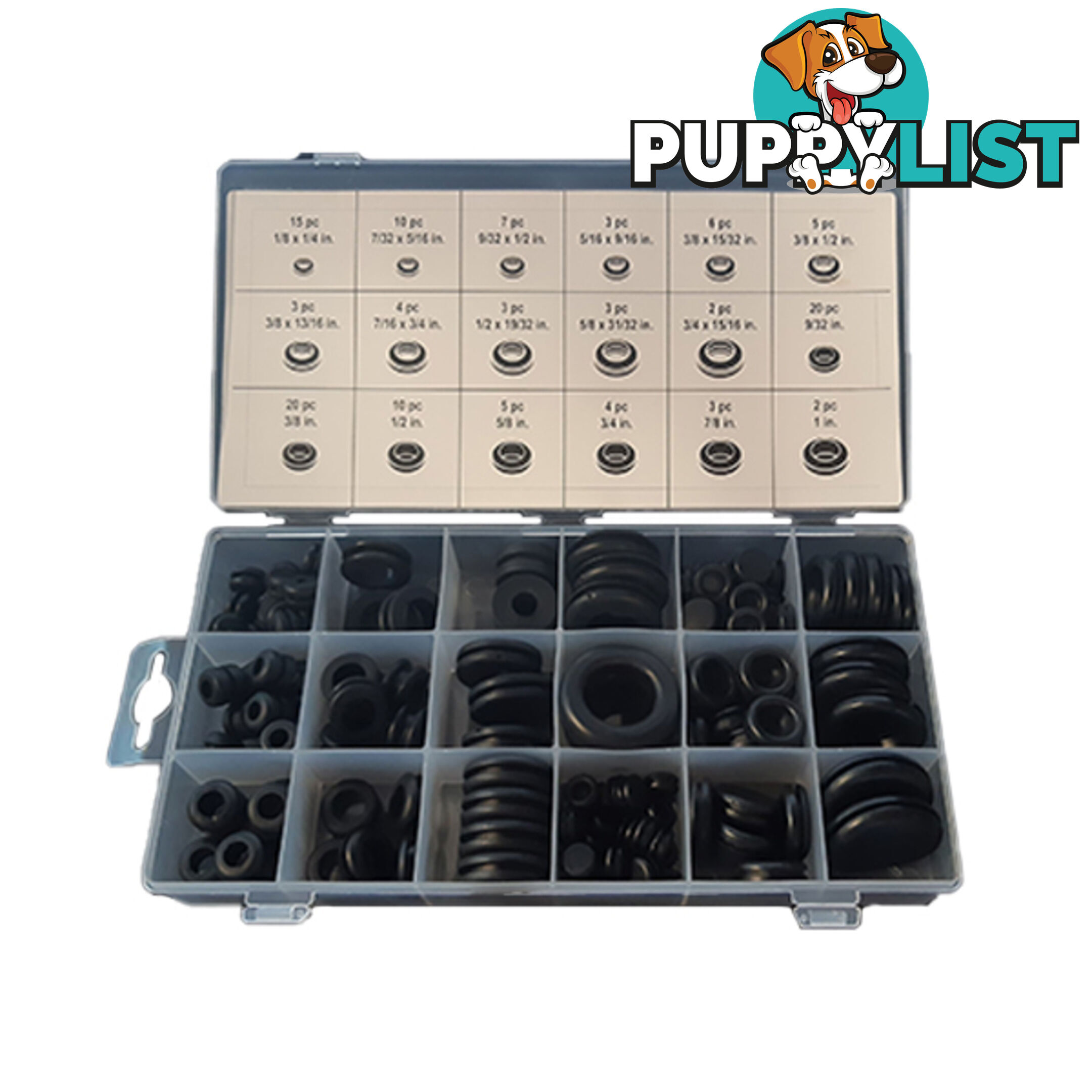 Rubber Grommet Assortment Kit 125pc SKU - RG28108