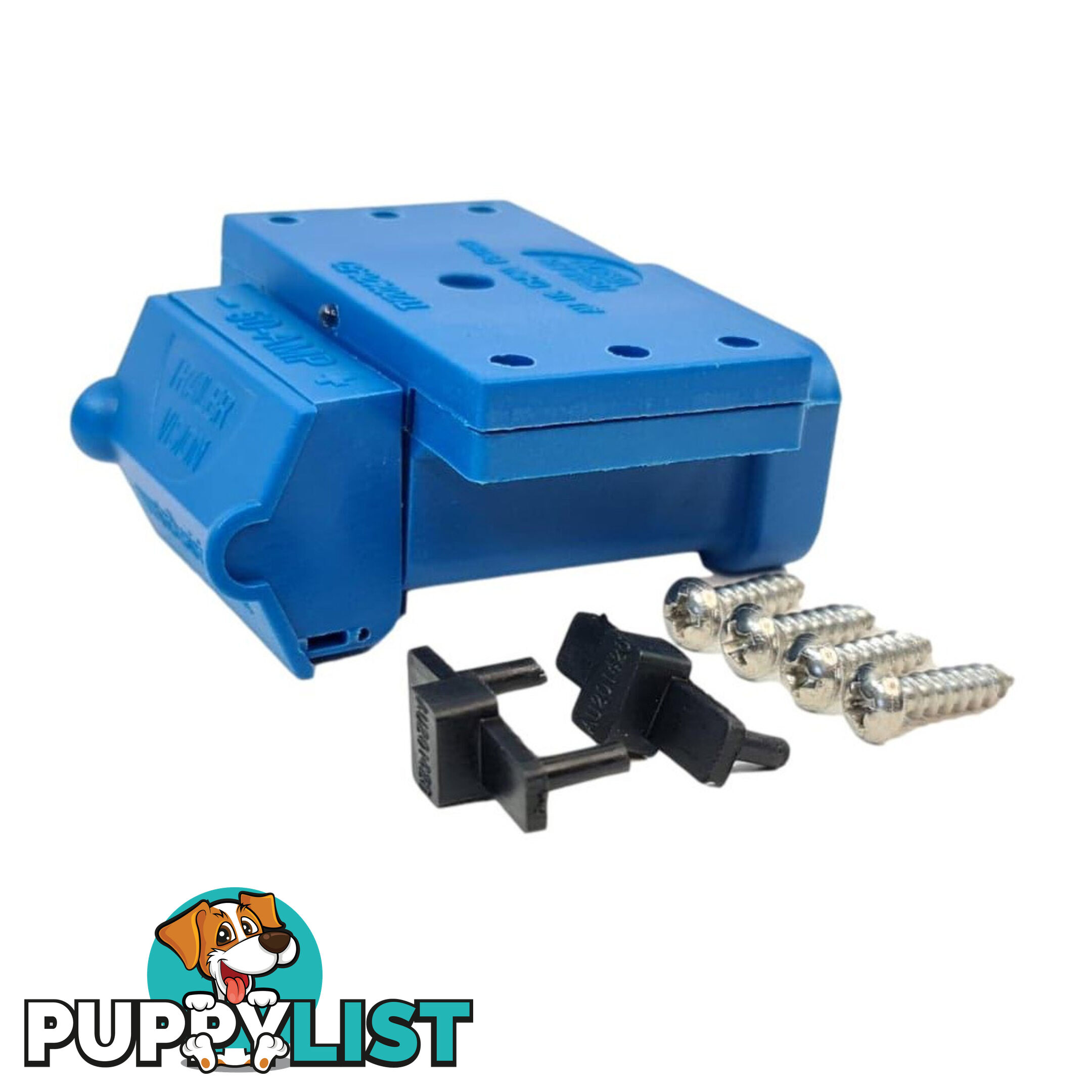 50amp Anderson Plug Blue Mounting Kit with LED Power Indicator SKU - TV-201426-50Blue