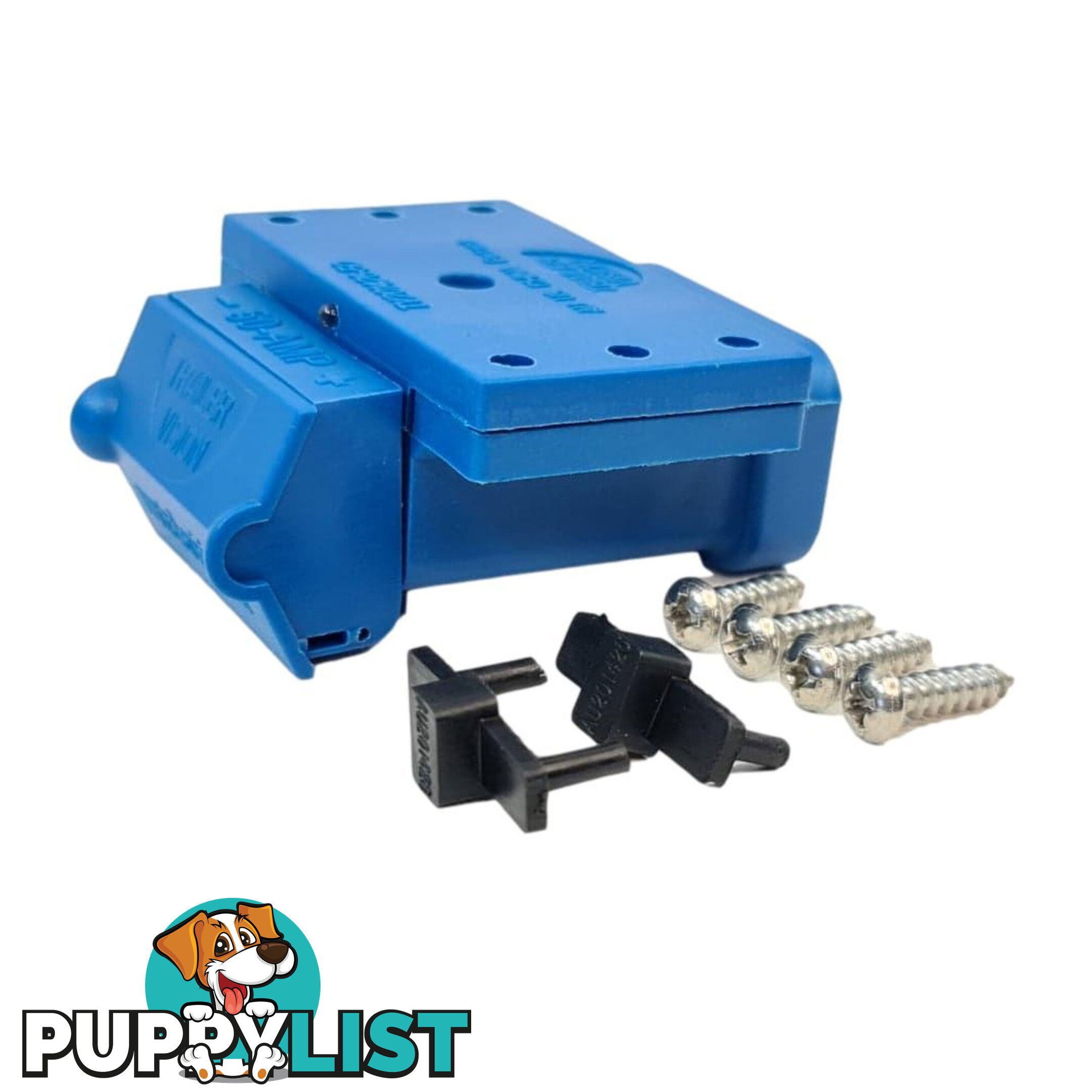 50amp Anderson Plug Blue Mounting Kit with LED Power Indicator SKU - TV-201426-50Blue