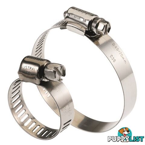 Tridon Full 316 S. Steel Hose Clamp 59mm â 83mm 10pk SKU - H316-044P