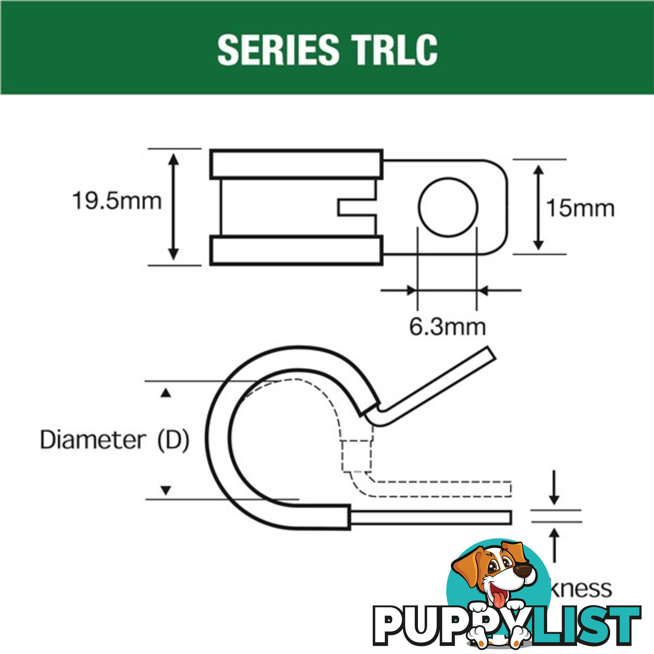 Tridon Rubber Lined Hose Clamp 110mm Zinc Plated 10 pk SKU - TRLC110P