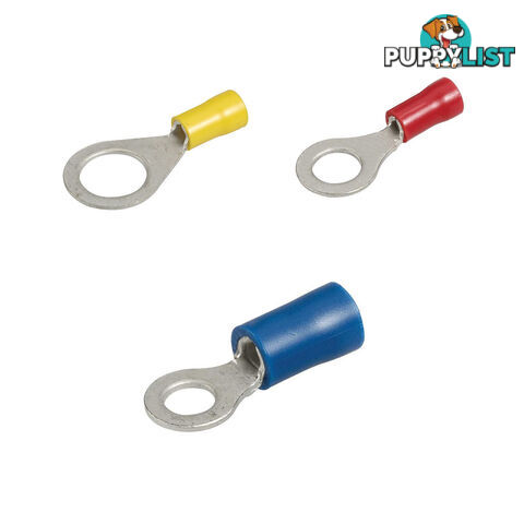 Blue Bar Red/Blue/Yellow Insulated 3.0-13mm Ring Terminal w/ Wire 0.5-6mm 10pk SKU - DC-13259, DC-13262, DC-13263, DC-13264, DC-13265, DC-13266, DC-13267, DC-13268, DC-13269, DC-13270, DC-13271, DC-13272, DC-13273, DC-13274, DC-13275, DC-13278, DC-13279, DC-13280