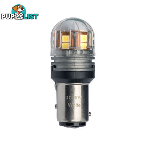 JW Speaker LED Red Tail Light Bulb 12/24v 120/60Lm Output Bayonet Style 2pc SKU - 990144