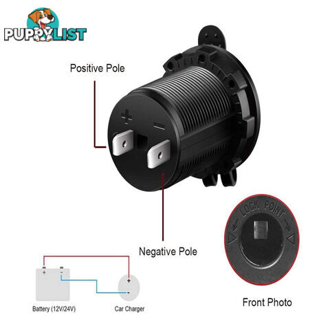 Female Cigeratte Socket Round Panel Mount SKU - BB-FemCigSocket