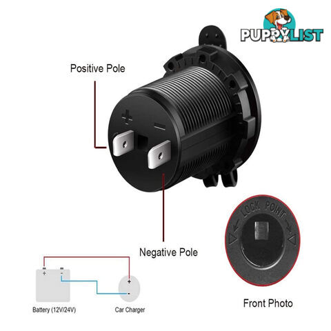 Female Cigeratte Socket Round Panel Mount SKU - BB-FemCigSocket