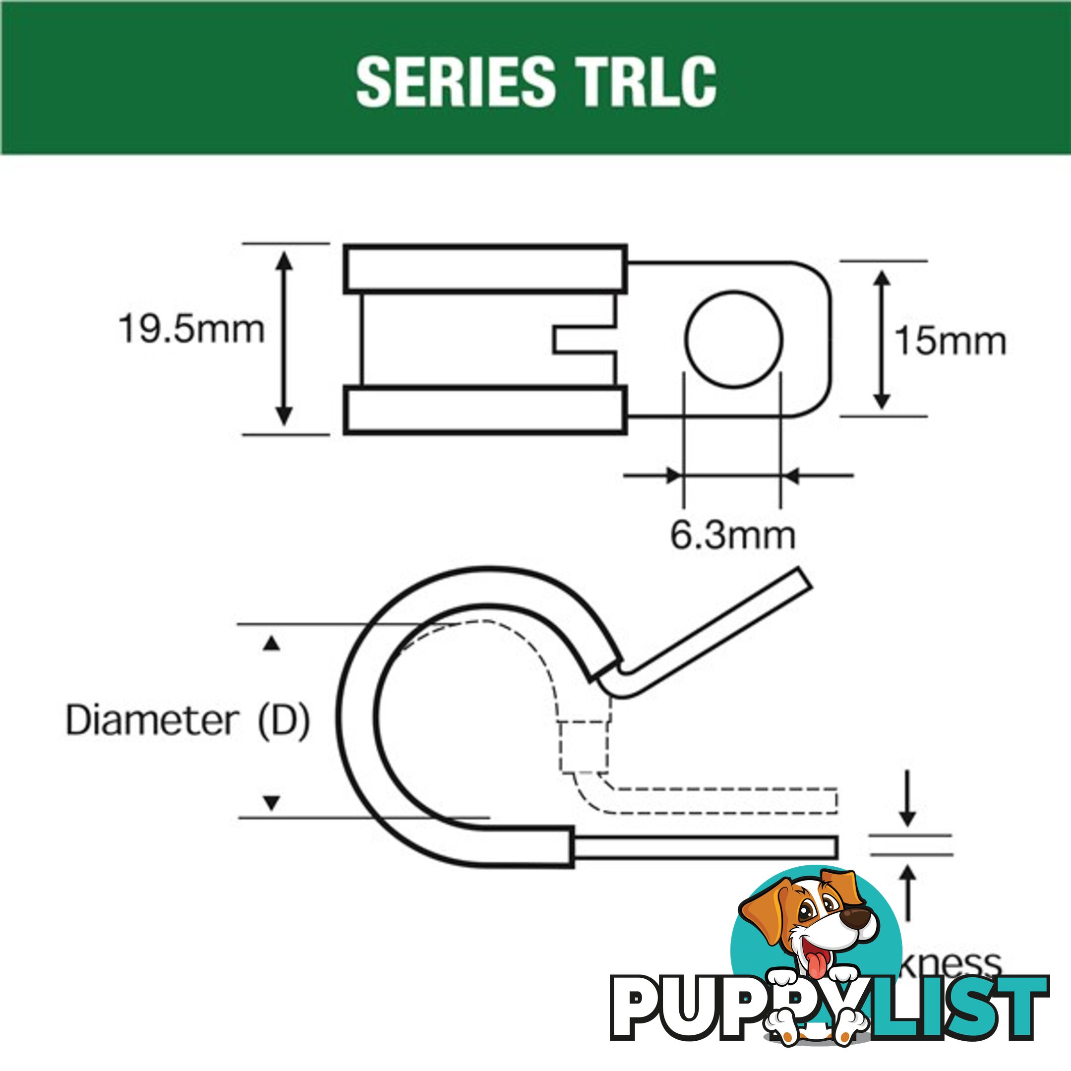 Tridon Rubber Lined Hose Clamp 37mm Zinc Plated 10 pk SKU - TRLC37P