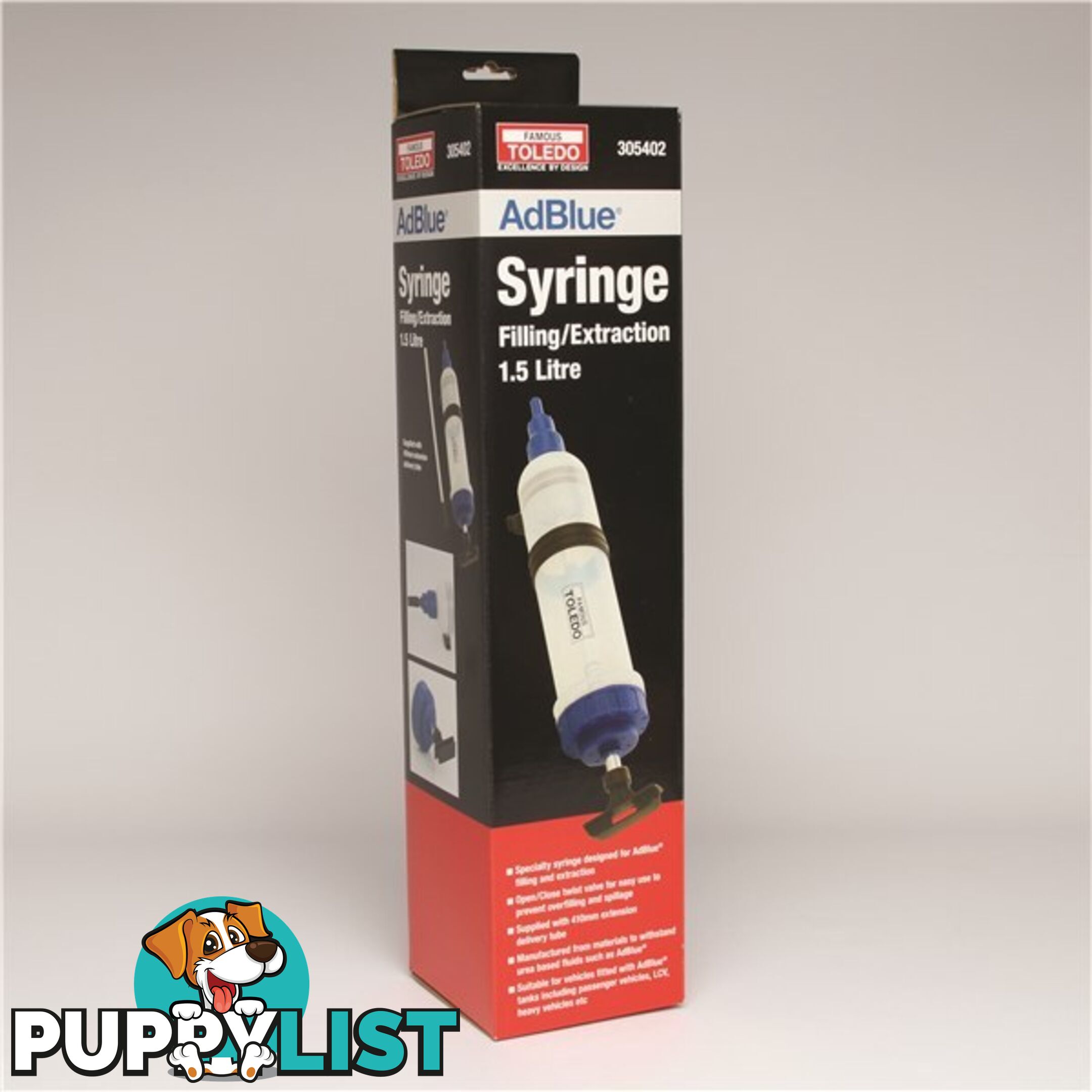 Toledo Filler/Extraction Syringe for AdBlueÂ® 1.5L SKU - 305402