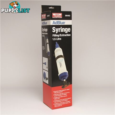 Toledo Filler/Extraction Syringe for AdBlueÂ® 1.5L SKU - 305402