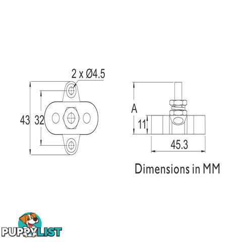 Prolec Single Stud Type Junction Block  M6, M8, M10