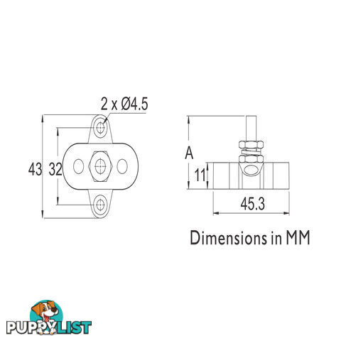 Prolec Single Stud Type Junction Block  M6, M8, M10