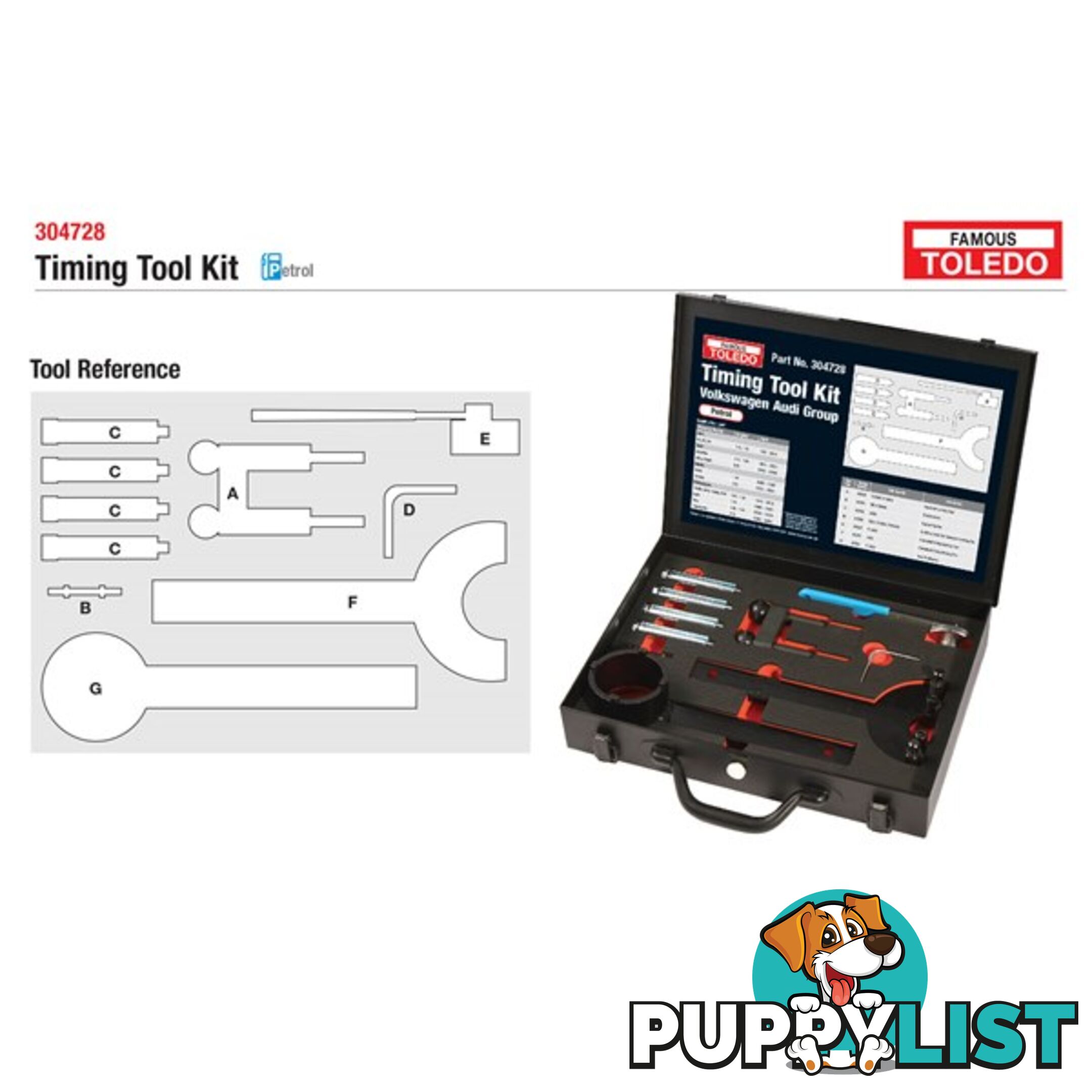 Toledo Timing Tool Kit  - Audi   Volkswagen SKU - 304728