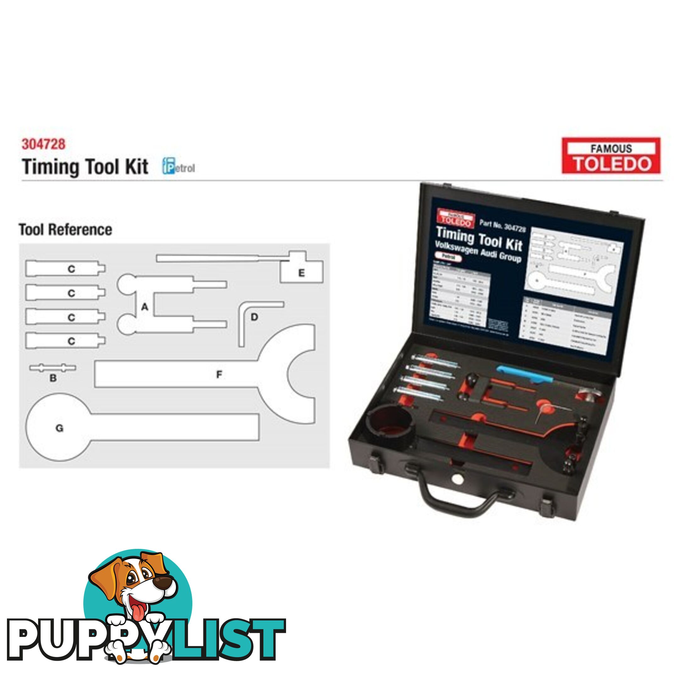 Toledo Timing Tool Kit  - Audi   Volkswagen SKU - 304728