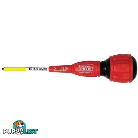 Toledo Screwdriver Elec Strike-Thru Phillips #2 x 100mm SKU - 321960