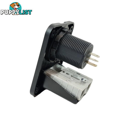 Panel Mount Assembly with 50 amp Anderson Plug and Dual Volt Meter SKU - AR0250aDualVolt