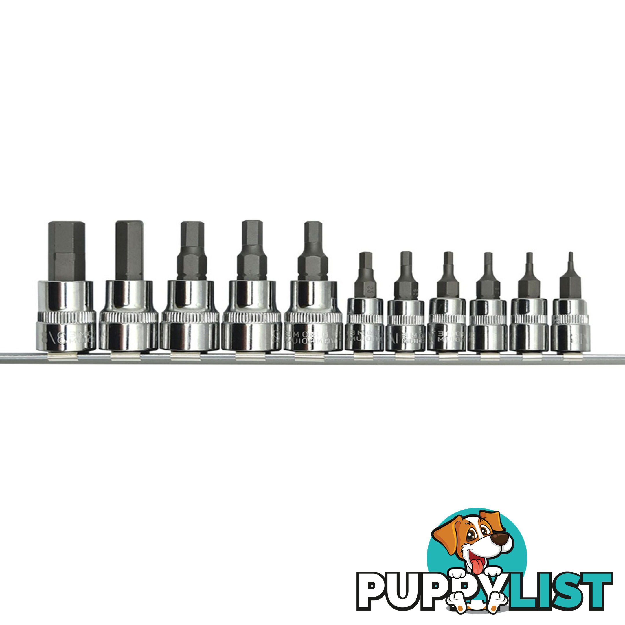 PK Tools Hex Bit Socket 10pc Set 3/8 "   1/2 "dr Metric SKU - PT11906