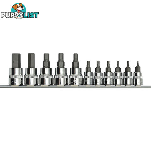 PK Tools Hex Bit Socket 10pc Set 3/8 "   1/2 "dr Metric SKU - PT11906