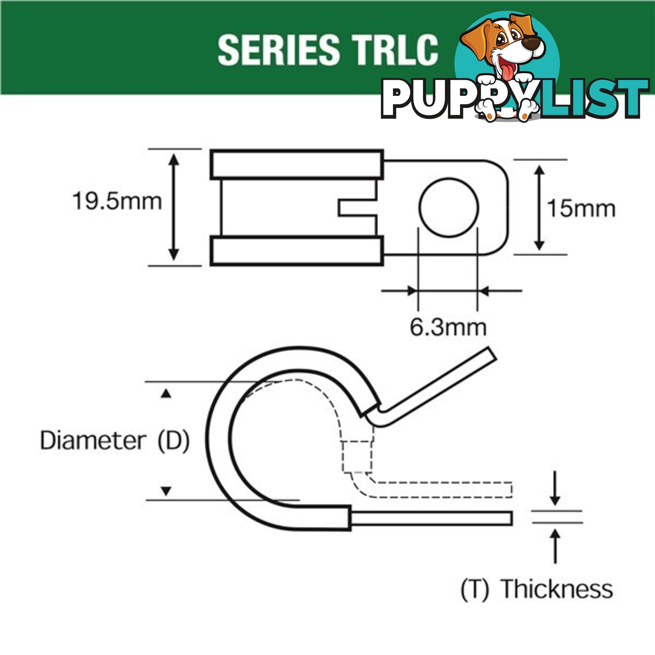 Tridon Rubber Lined Hose Clamp 47mm Zinc Plated 10 pk SKU - TRLC47P