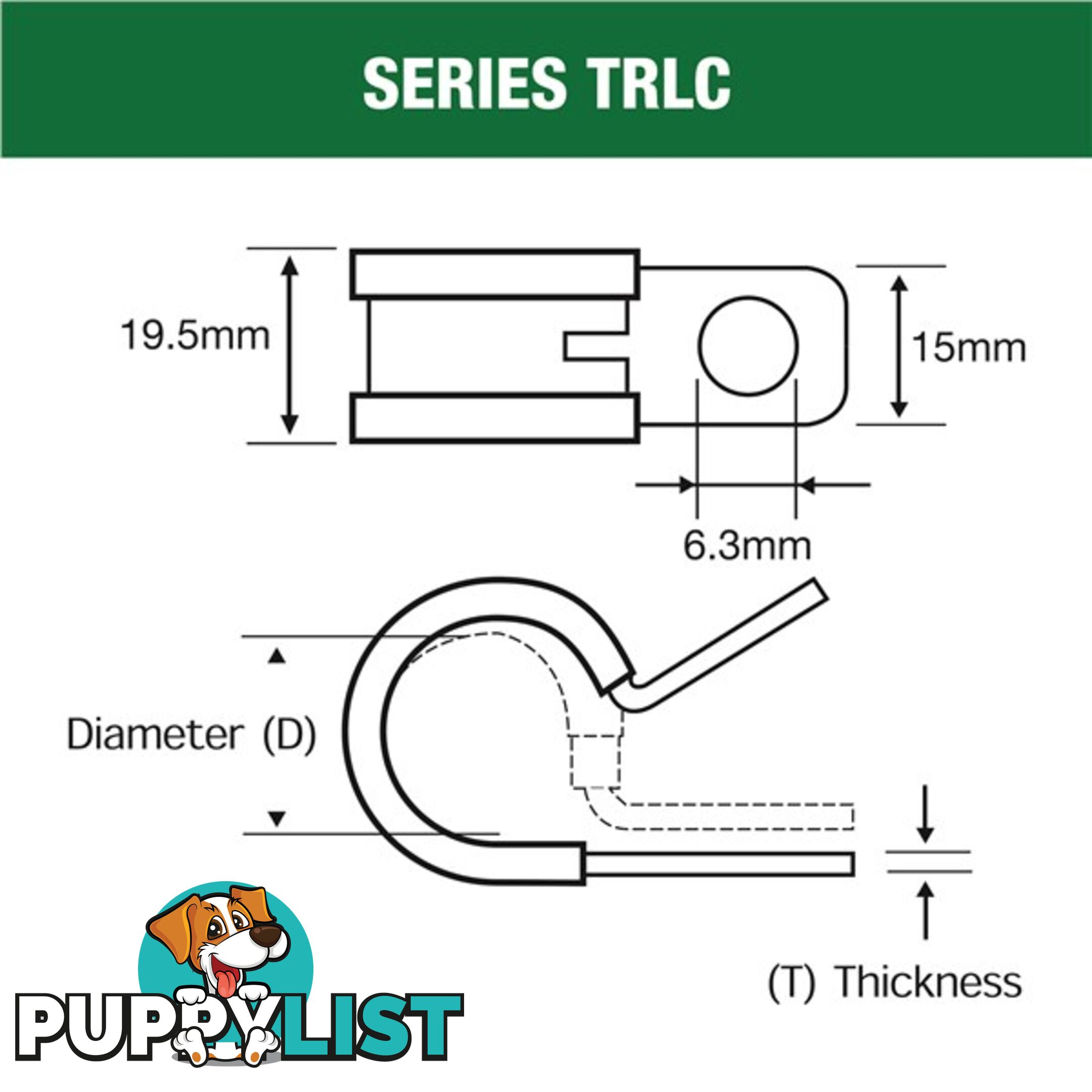 Tridon Rubber Lined Hose Clamp 47mm Zinc Plated 10 pk SKU - TRLC47P