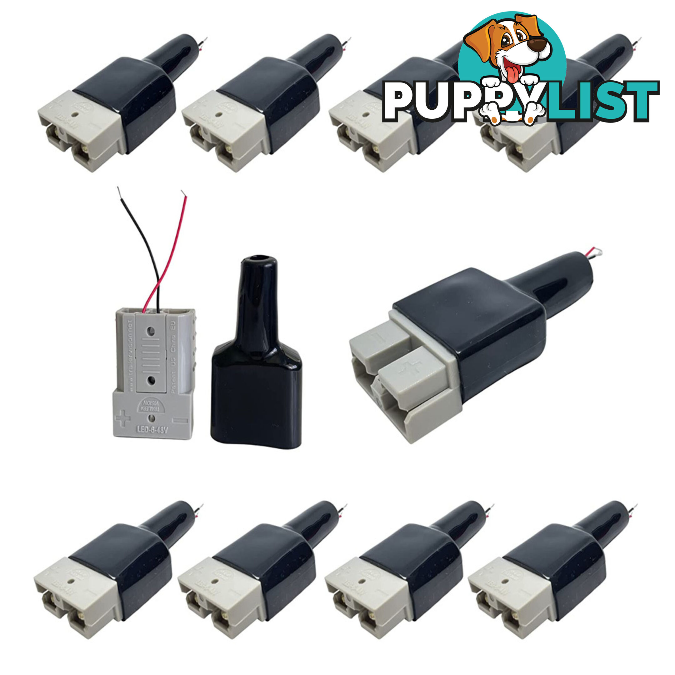 50a Anderson Style Connector and Boot No Crimp / Solder 10pc Pack SKU - TV-50APCGx10