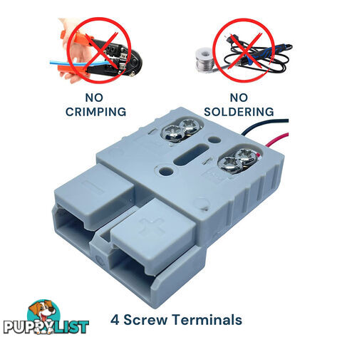 50a Anderson Style Connector and Boot No Crimp / Solder 10pc Pack SKU - TV-50APCGx10