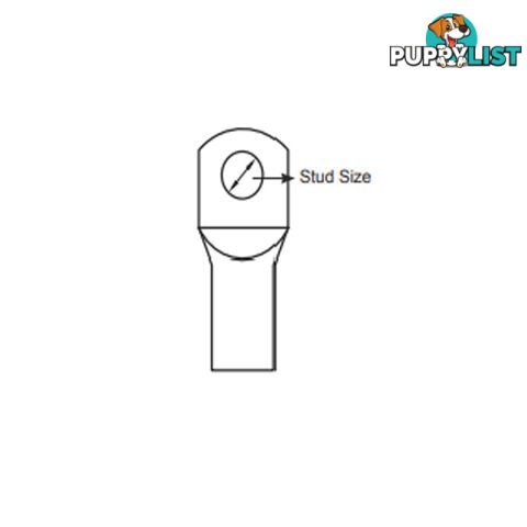 Cable Lugs Closed Barrel 10mm2  - 120mm2  - 6, 8, 10, 12mm Rings