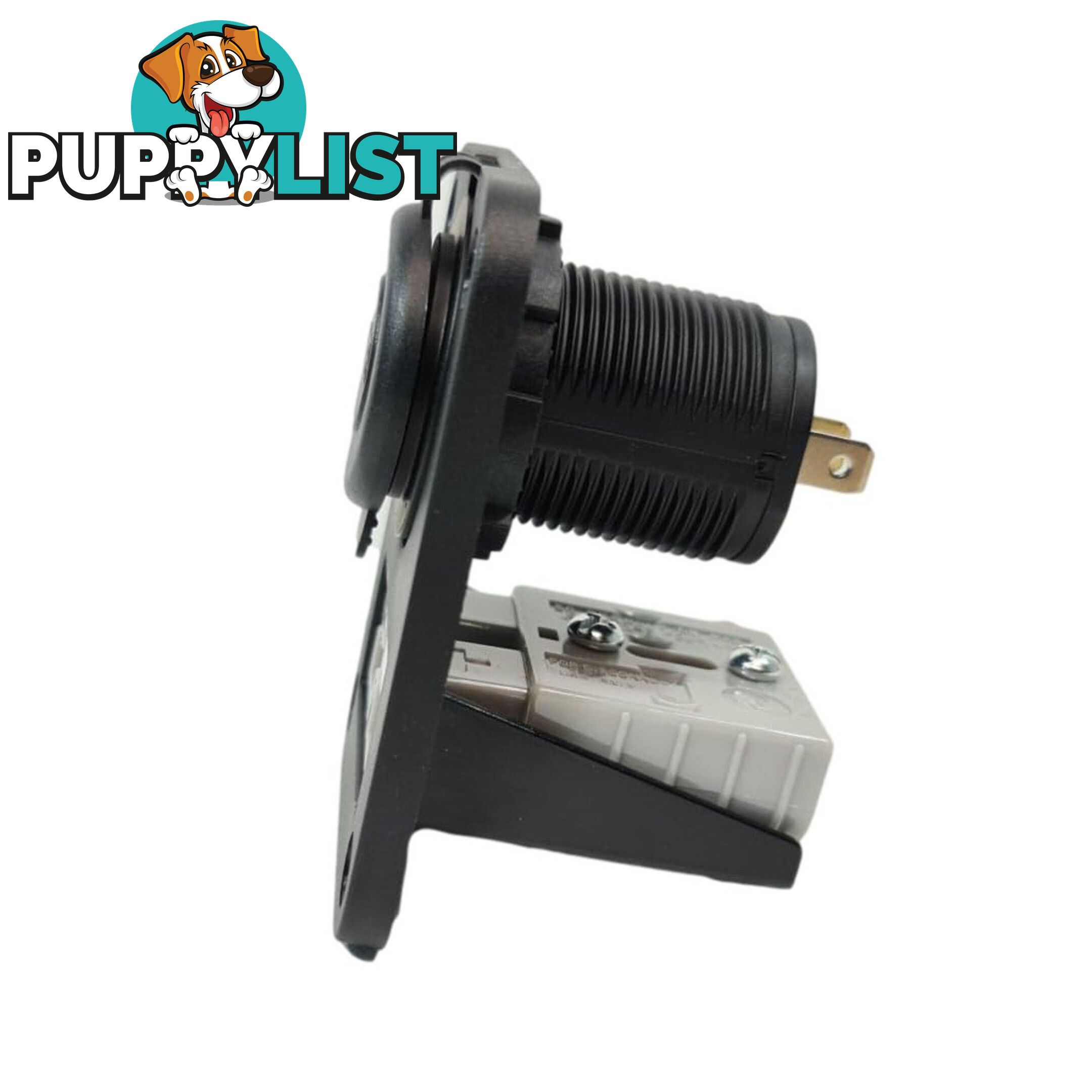 Panel Mount Assembly with 50 amp Anderson Plug and Cig Socket SKU - AR0250aCig