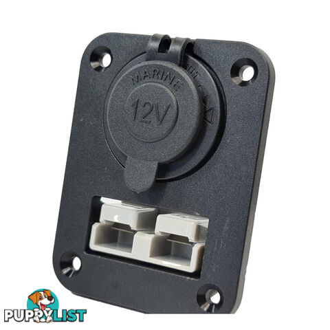 Panel Mount Assembly with 50 amp Anderson Plug and Cig Socket SKU - AR0250aCig