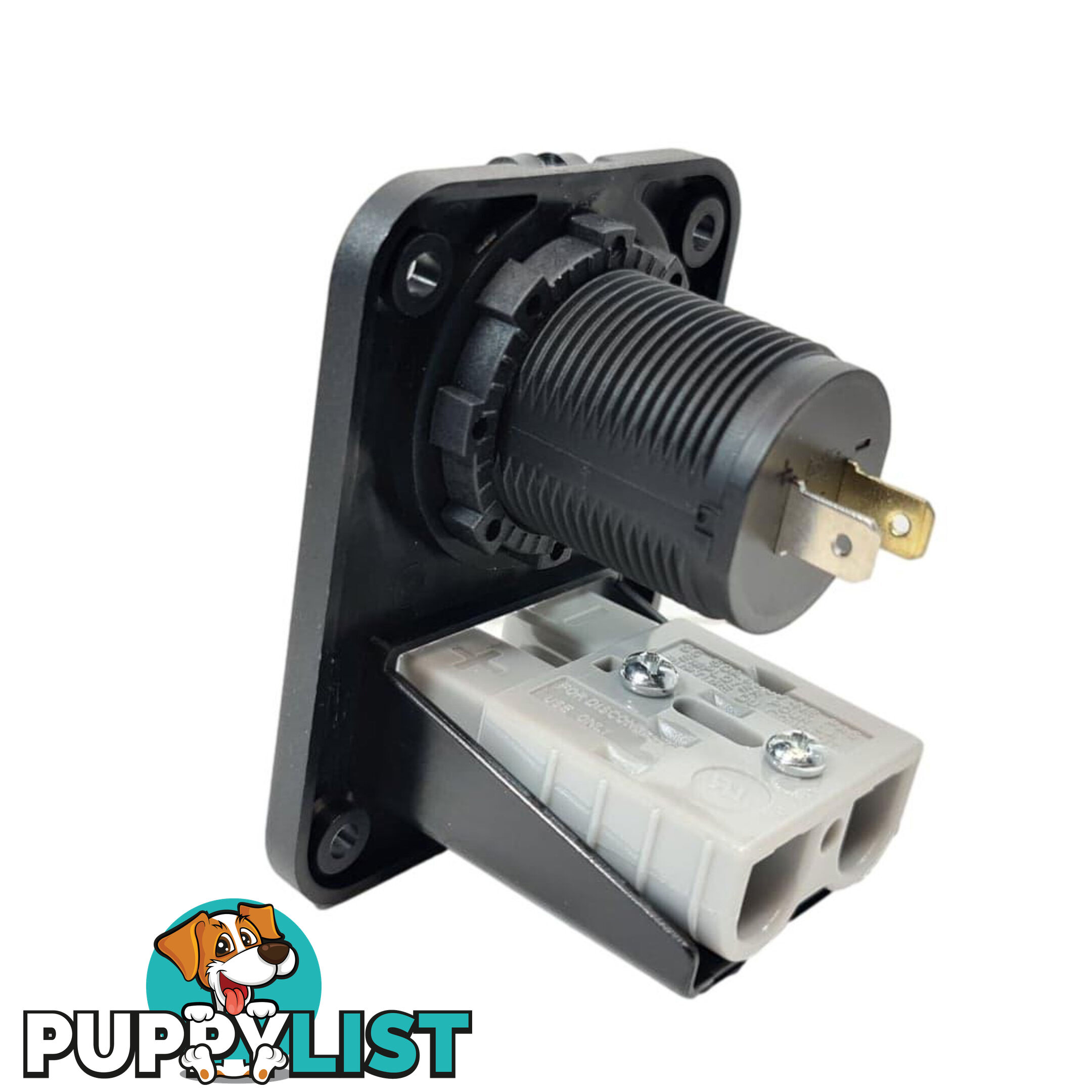 Panel Mount Assembly with 50 amp Anderson Plug and Cig Socket SKU - AR0250aCig