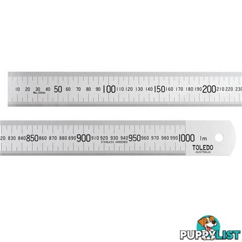 Toledo 1000mm Ruler Stainless Steel Single Sided Metric SKU - 1000M