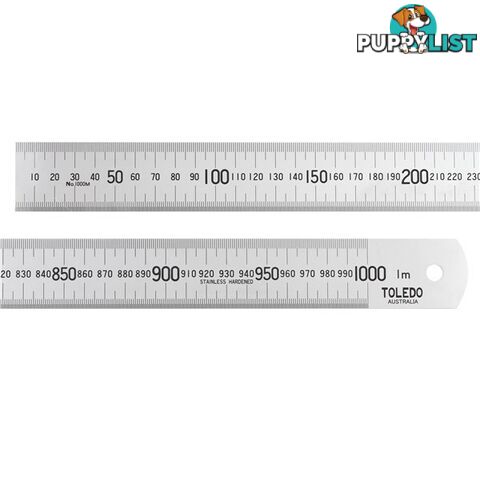 Toledo 1000mm Ruler Stainless Steel Single Sided Metric SKU - 1000M