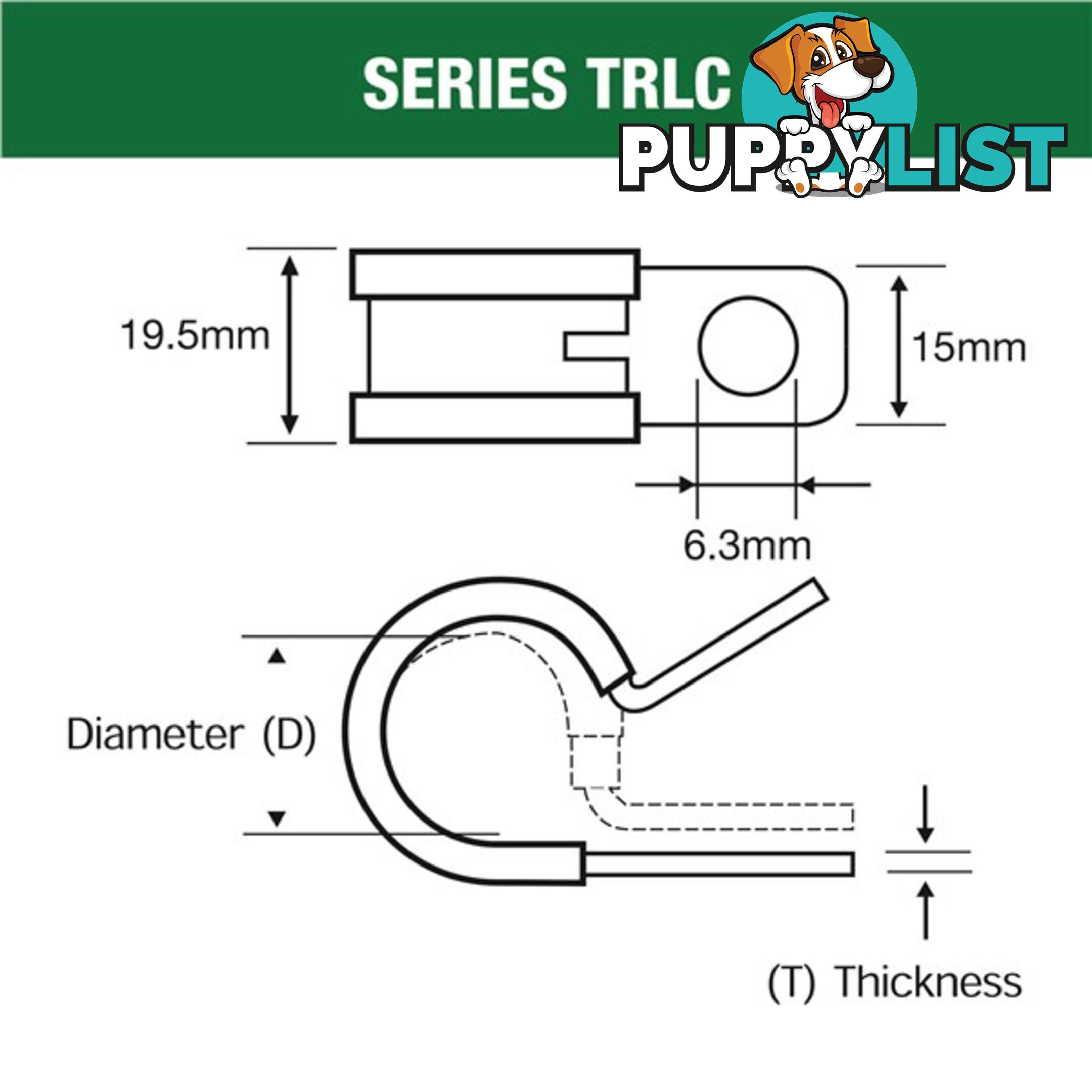 Tridon Rubber Lined Hose Clamp 30mm Zinc Plated 10 pk SKU - TRLC30P