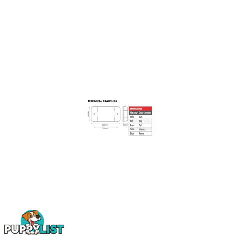 Whitevision 9-33V LED Combination Tail Lamp S/T/Indc 0.5M Box SKU - CRL220LED, CRL220LEDB, CRL220RLED, CRL220RLEDB