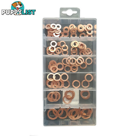 Copper Washers 6mm-16mm ID 110 Pack M6-M16 SKU - RG2814