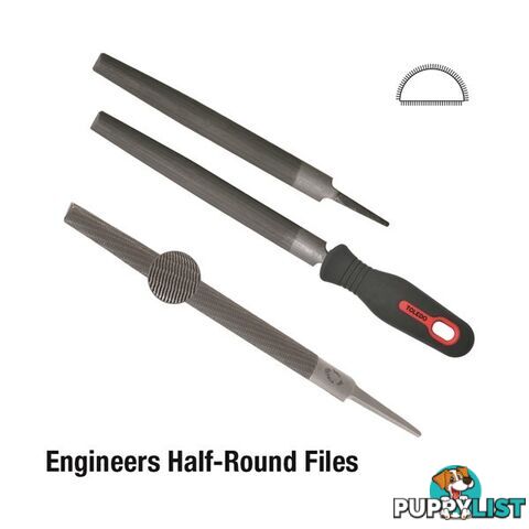 Toledo Half Round File Second Cut  - 150mm SKU - 06HR02CD