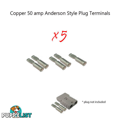 5 x 50 amp Anderson Plug Copper Terminals SKU - 10120