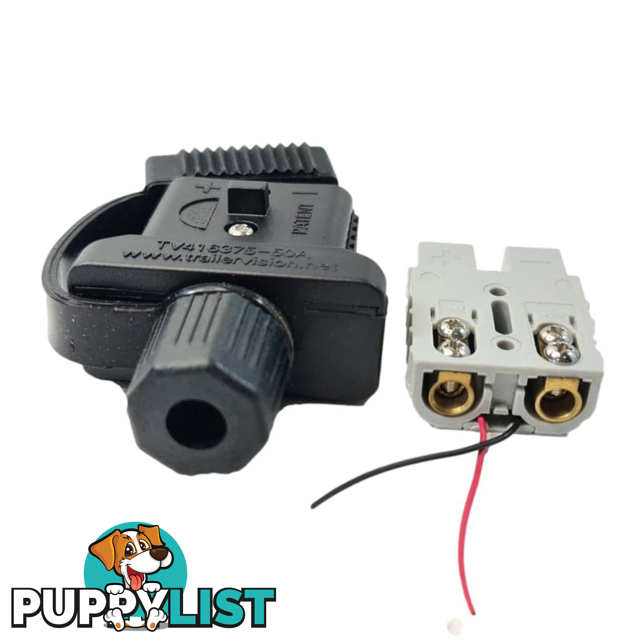 Trailer Vision 50 amp Anderson Plug Cover Assembly with Screw Contact Plug SKU - TVN416375-50SC