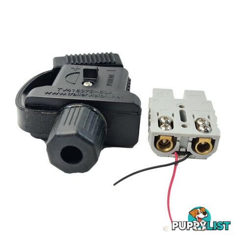 Trailer Vision 50 amp Anderson Plug Cover Assembly with Screw Contact Plug SKU - TVN416375-50SC